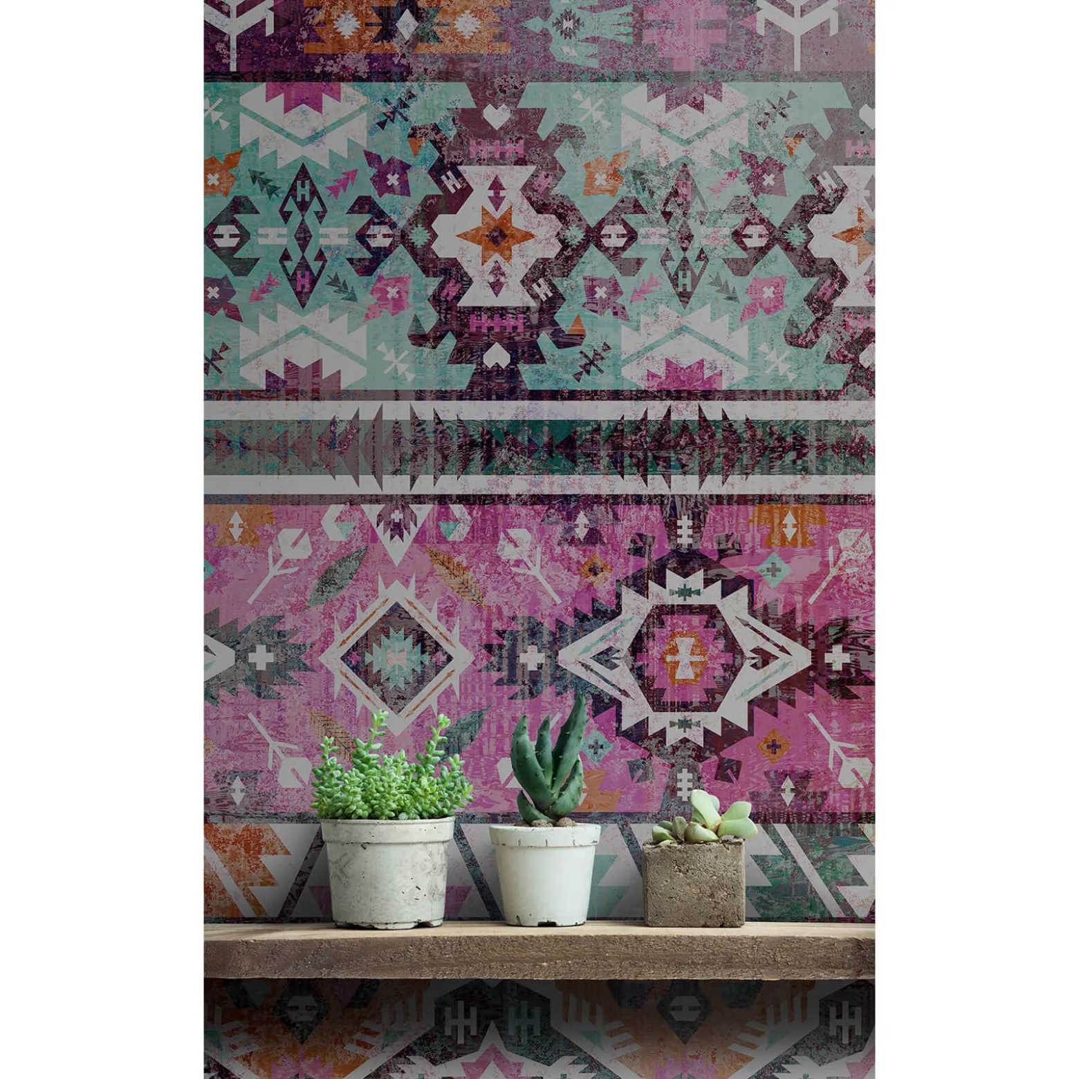 Fototapete Vlies Navajo Muster pink orange Premium