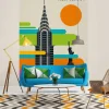Fototapete Vlies New York Retro bunt beige