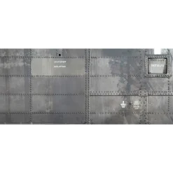 Fototapete Vlies Nieten Metallwand grau