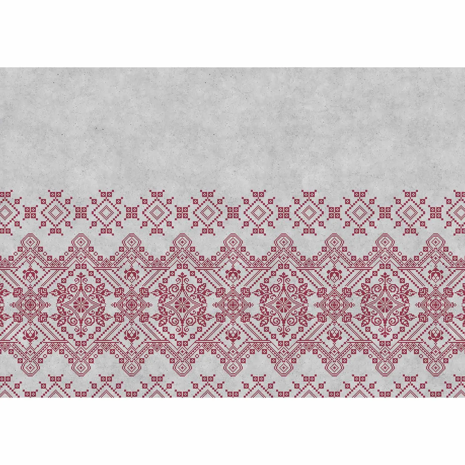Fototapete Vlies Nordisch Grafisch rot grau Premium
