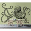 Fototapete Vlies Oktopus Tintenfisch grün Premium