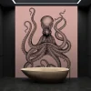 Fototapete Vlies Oktopus Tintenfisch rosa Premium