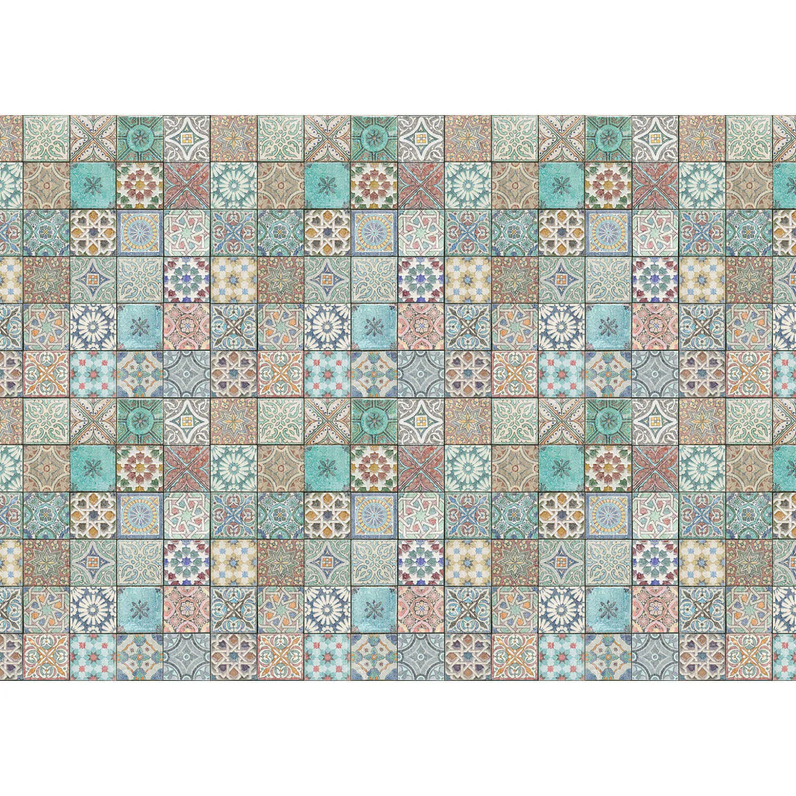 Fototapete Vlies Orient-Fliesen beige türkis