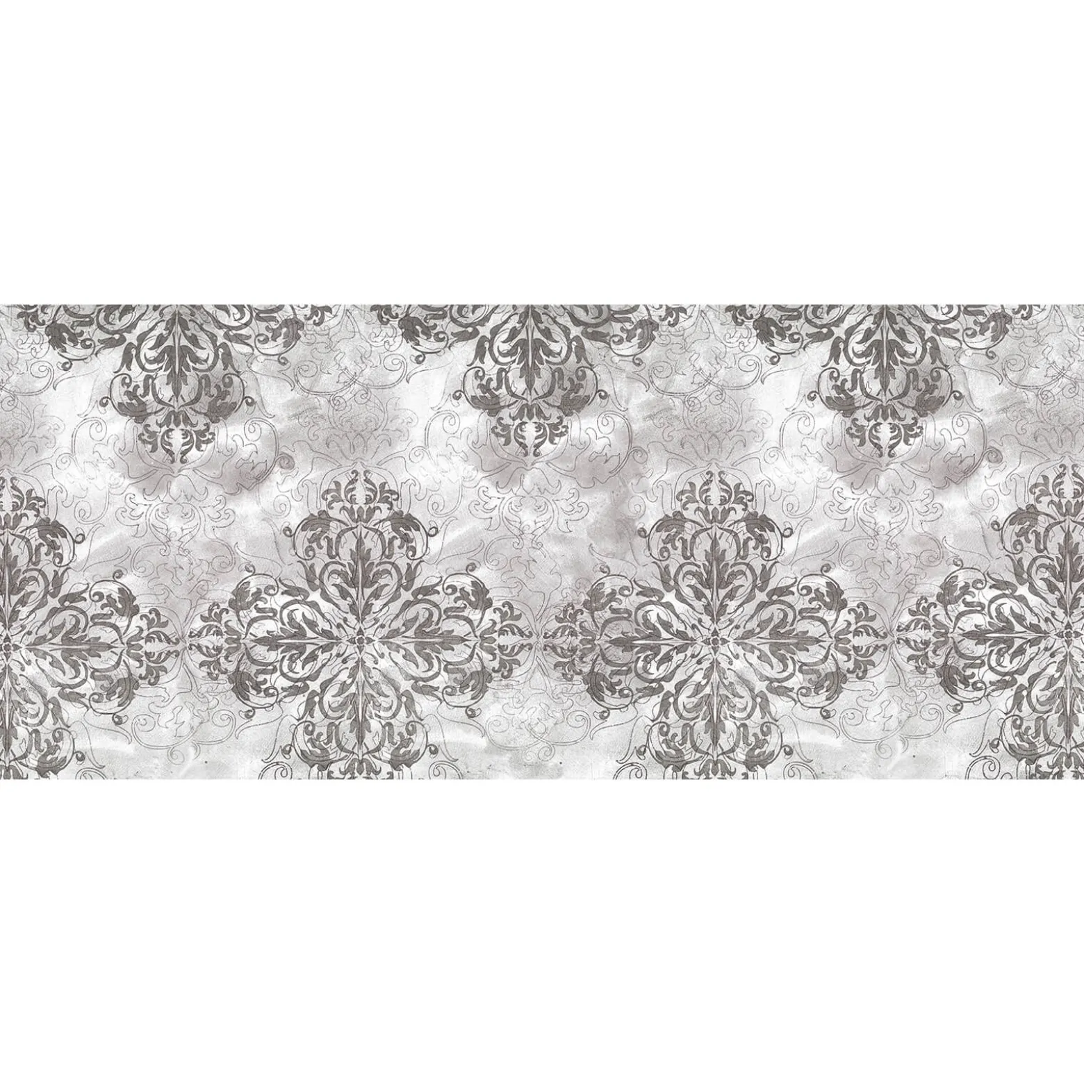 Fototapete Vlies Ornamente Barock grau weiß