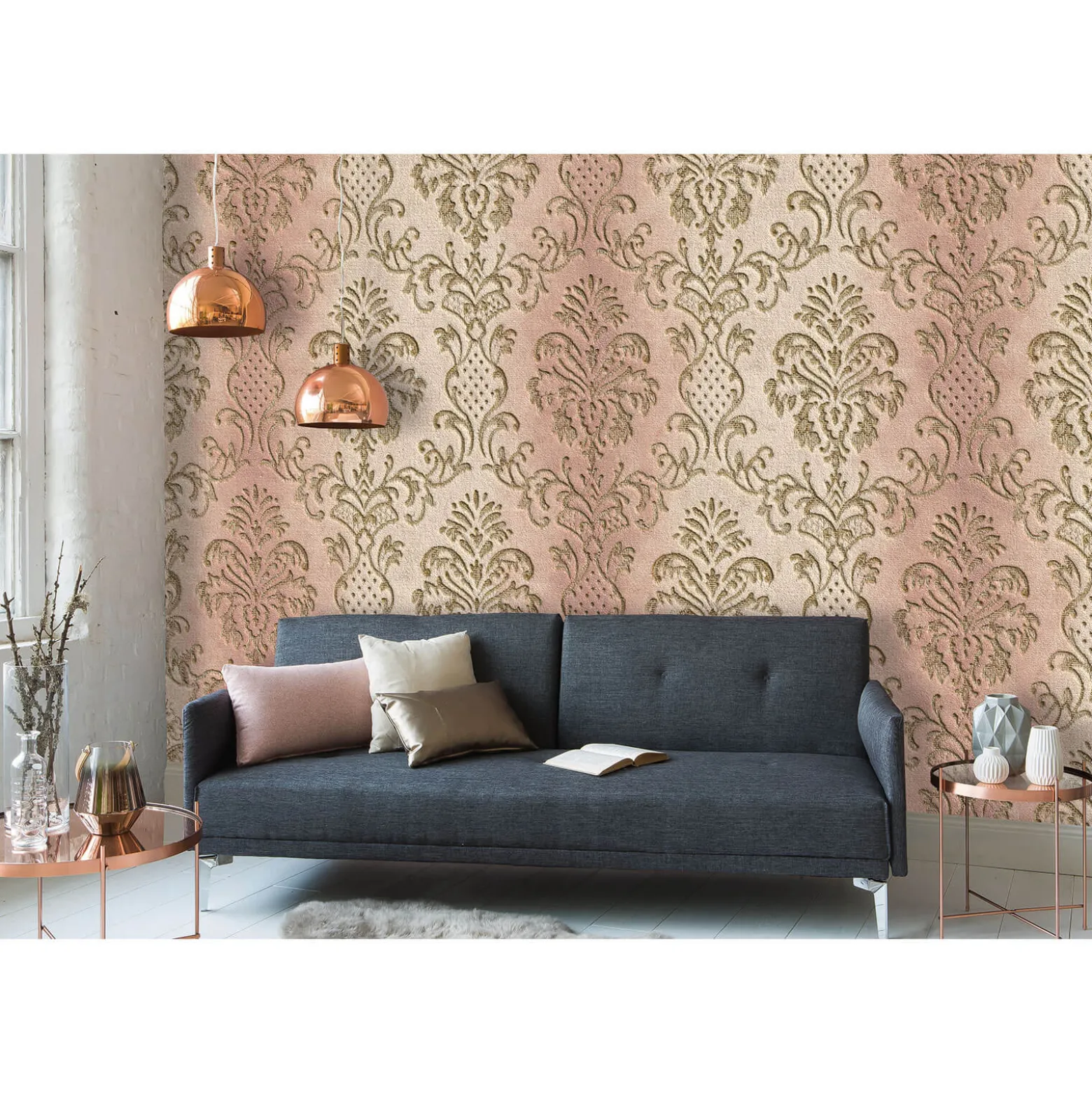 Fototapete Vlies Ornamente Barock beige creme