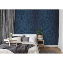 Fototapete Vlies Ornamente Barock blau