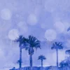 Fototapete Vlies Palmen Orient blau