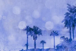 Fototapete Vlies Palmen Orient blau