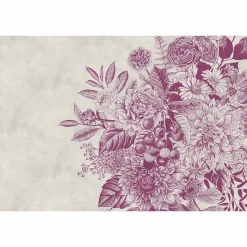 Fototapete Vlies Pflanzen Blumen violett grau Premium