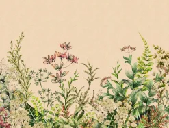 Fototapete Vlies Pflanzen Blätter Floral beige 38277-1