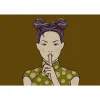 Fototapete Vlies Pop Art Japan beige gelb Premium