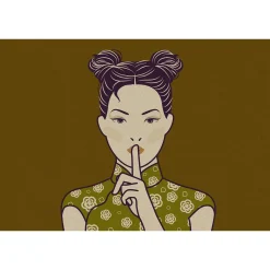 Fototapete Vlies Pop Art Japan beige gelb Premium