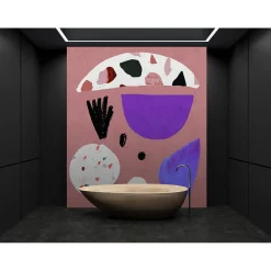 Fototapete Vlies Pop Art Terrazzo beige rosa Premium