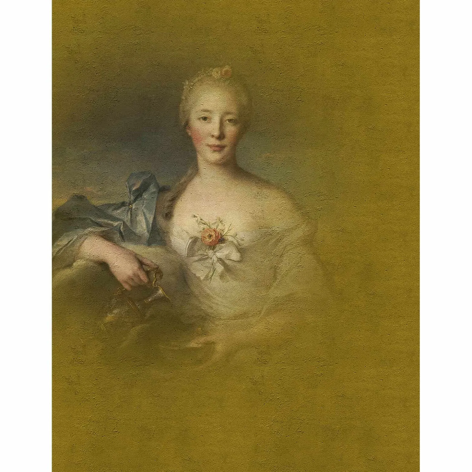 Fototapete Vlies Portrait Gemälde Frau gelb Premium