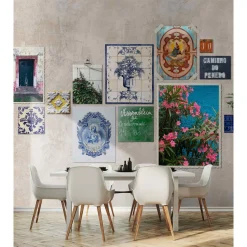 Fototapete Vlies Postkarten Beton grau bunt Premium