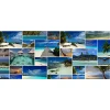 Fototapete Vlies Postkarten Urlaub Meer blau