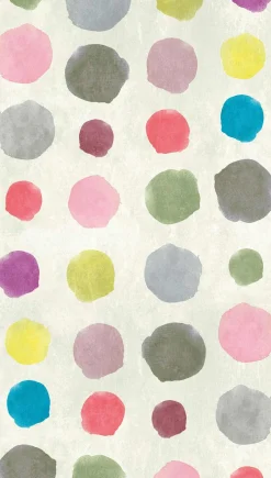Fototapete Vlies Punkte Aquarell grau bunt 38294-1