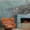 Fototapete Vlies Rasch Beton Optik Grau Petrol 429732