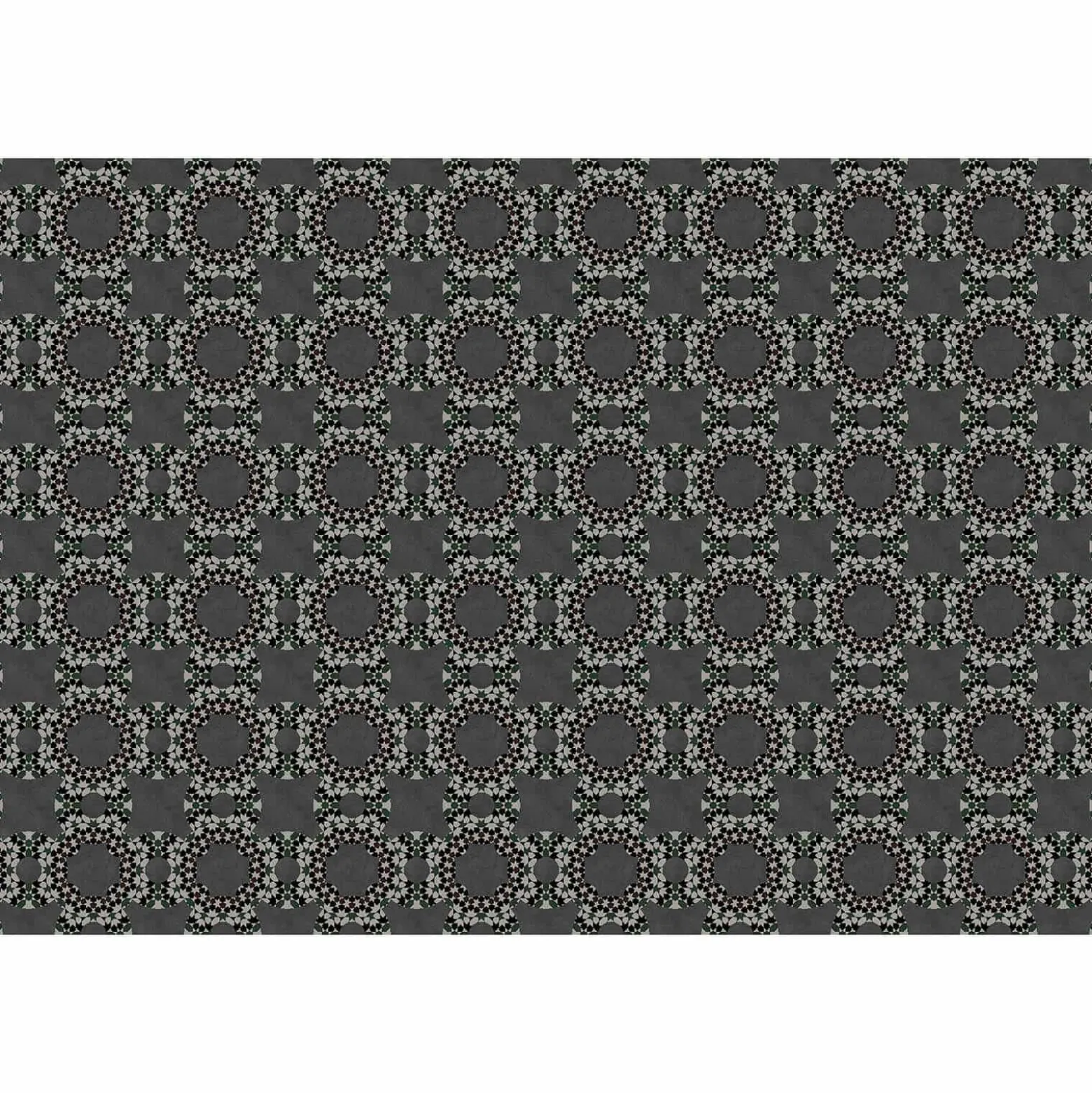 Fototapete Vlies Retro Kreise 3D schwarz weiß Premium