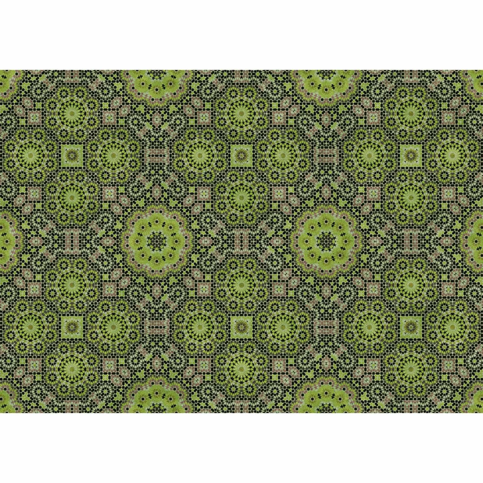 Fototapete Vlies Retro Pop Blumen 3D Neon grün Premium