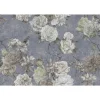 Fototapete Vlies Rosen Vintage blau weiß Premium