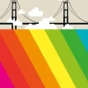 Fototapete Vlies San Francisco Retro bunt beige