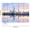 Fototapete Vlies Skyline New York blau gelb grau