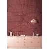 Fototapete Vlies Stadtkarte City Map rot schwarz Premium