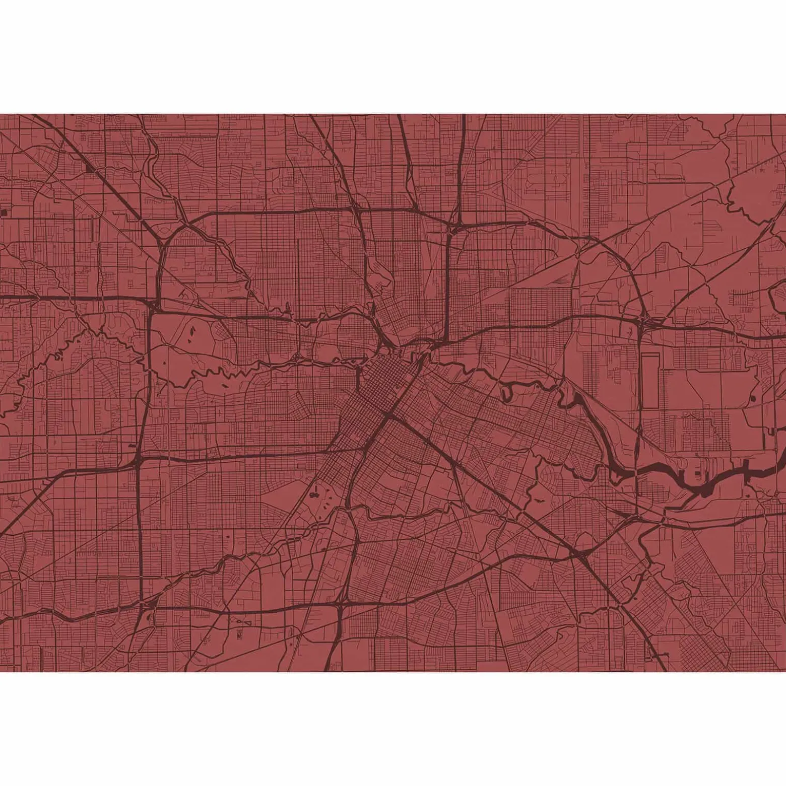 Fototapete Vlies Stadtkarte City Map rot schwarz Premium