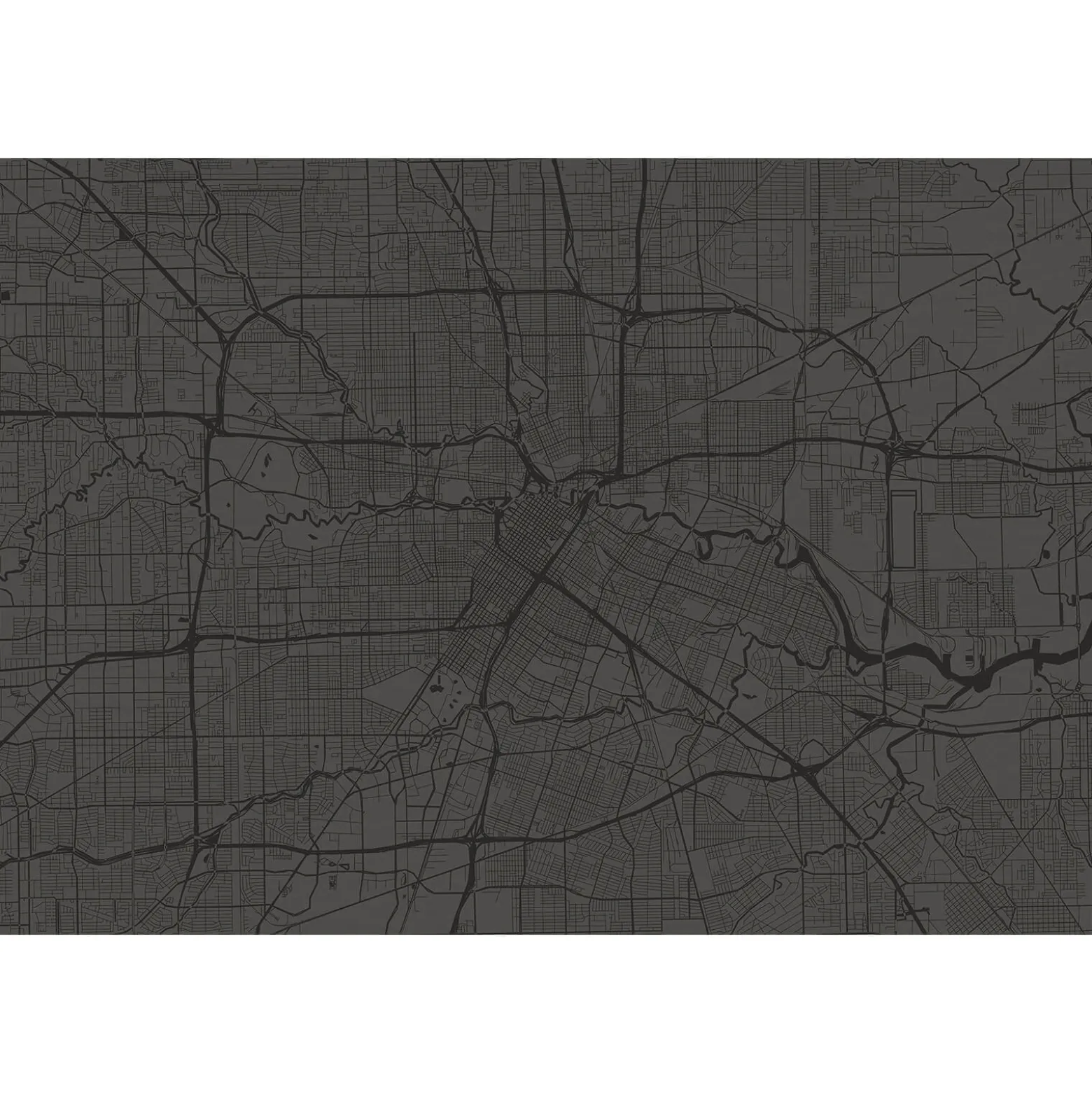 Fototapete Vlies Stadtkarte City Map anthrazit Premium
