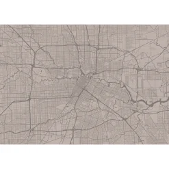 Fototapete Vlies Stadtkarte City Map grau Premium