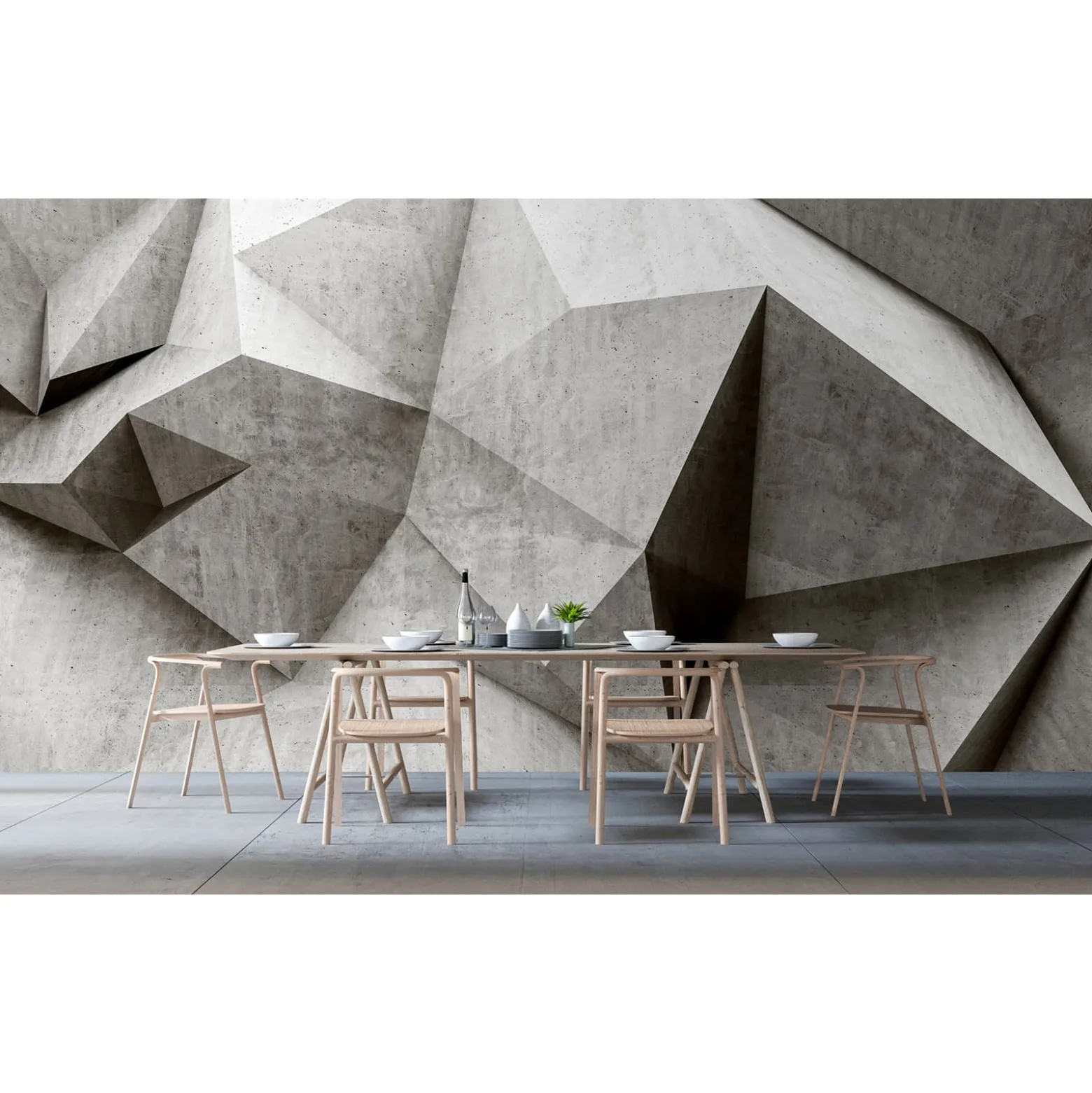 Fototapete Vlies Steine 3D-Effekt Beton grau Premium