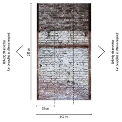 Fototapete Vlies Stein Mauer Ziegel grau weiß 38350-1