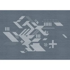 Fototapete Vlies Steinmauer Grafik blau Premium