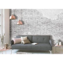 Fototapete Vlies Stein Wand Mauer Putz grau