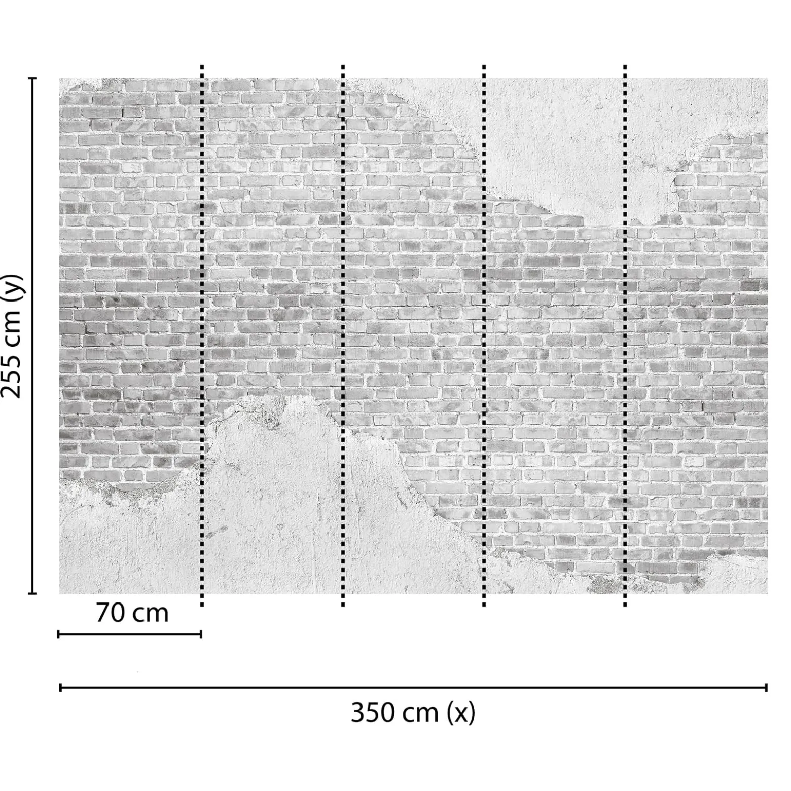 Fototapete Vlies Stein Wand Mauer Putz grau