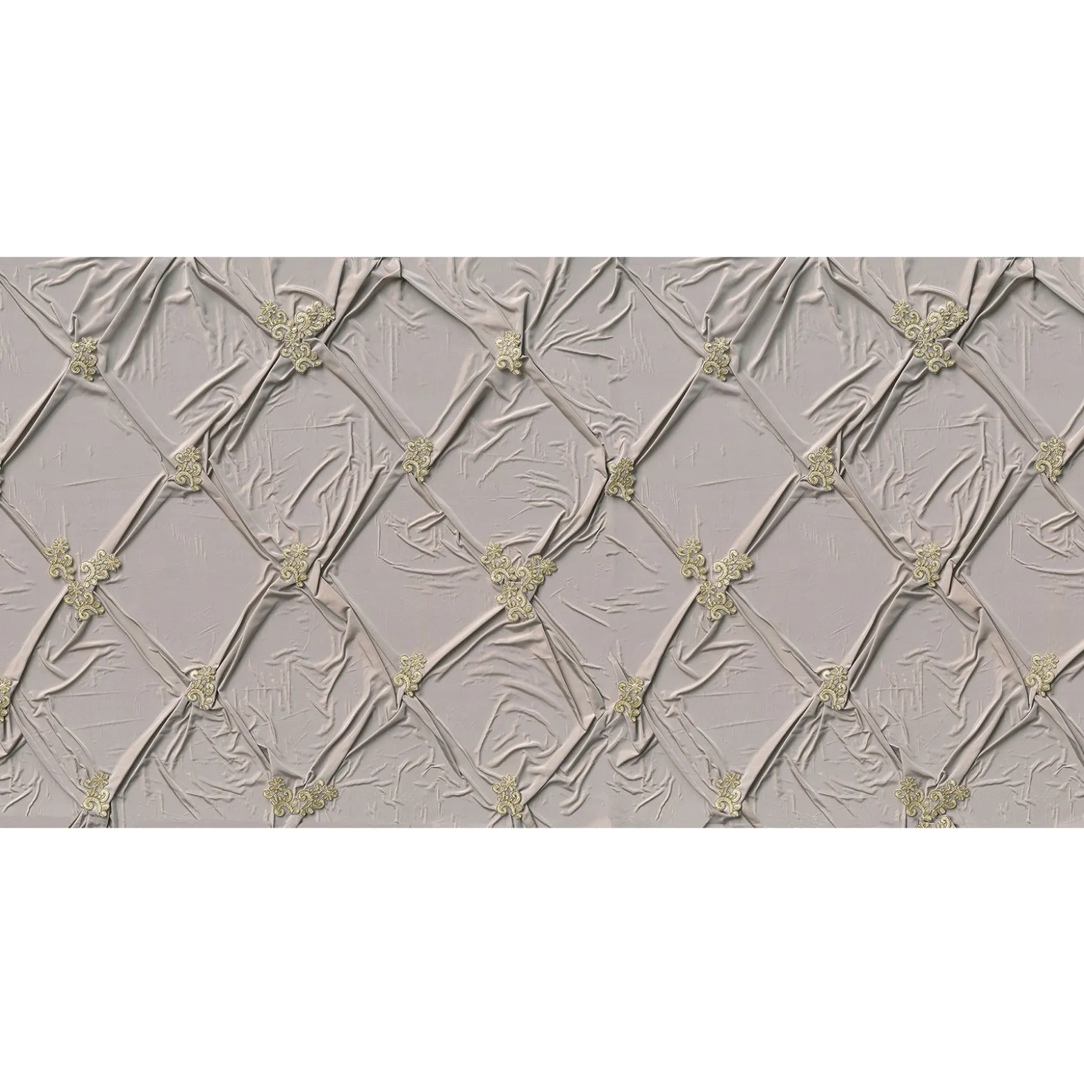 Fototapete Vlies Stoff Satin Ornamente beige