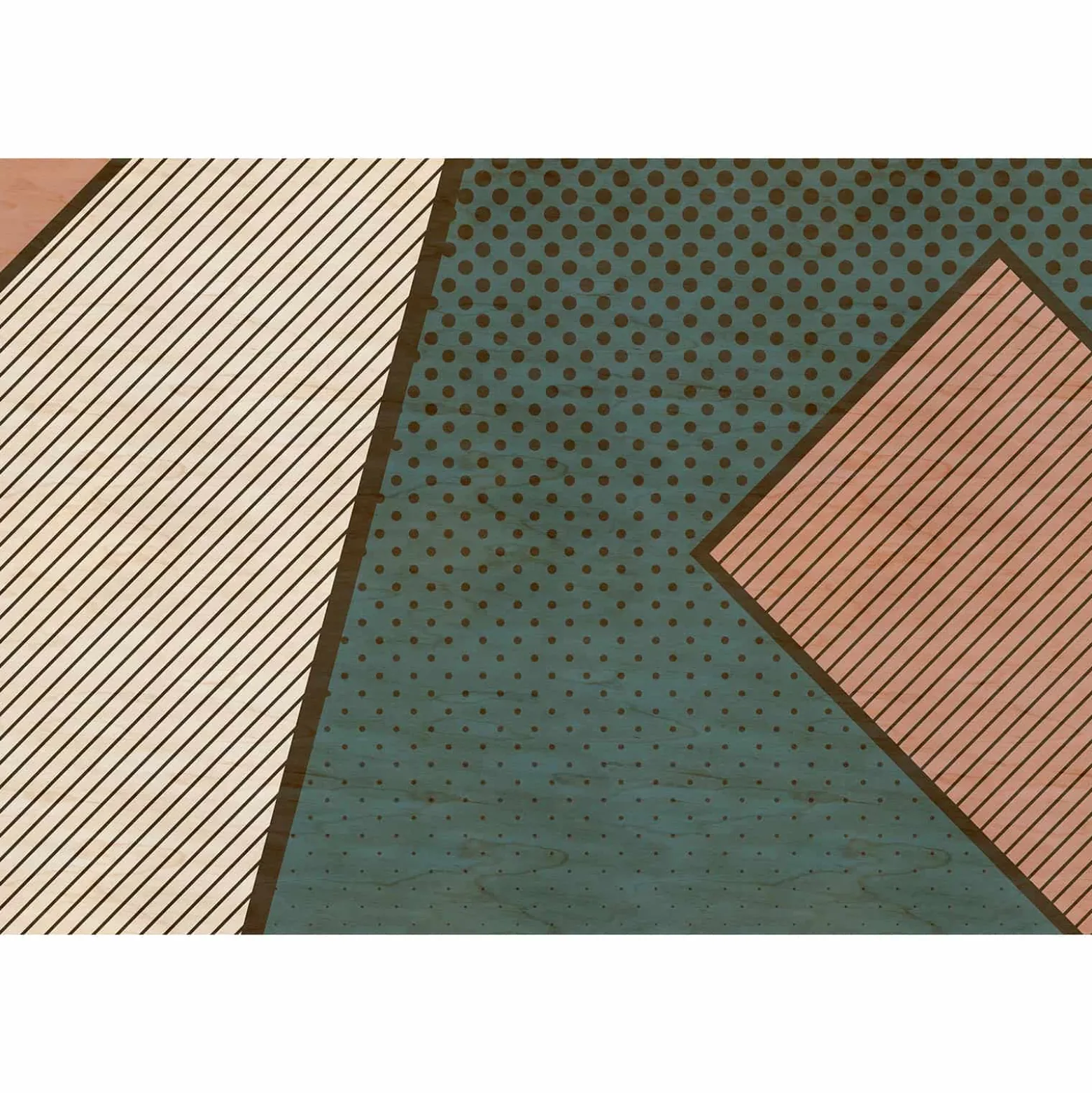 Fototapete Vlies Streifen Punkte beige rosa Premium