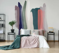 Fototapete Vlies Striche Kunst Abstrakt grün