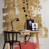 Fototapete Vlies Tropfen Abstrakt gold schwarz