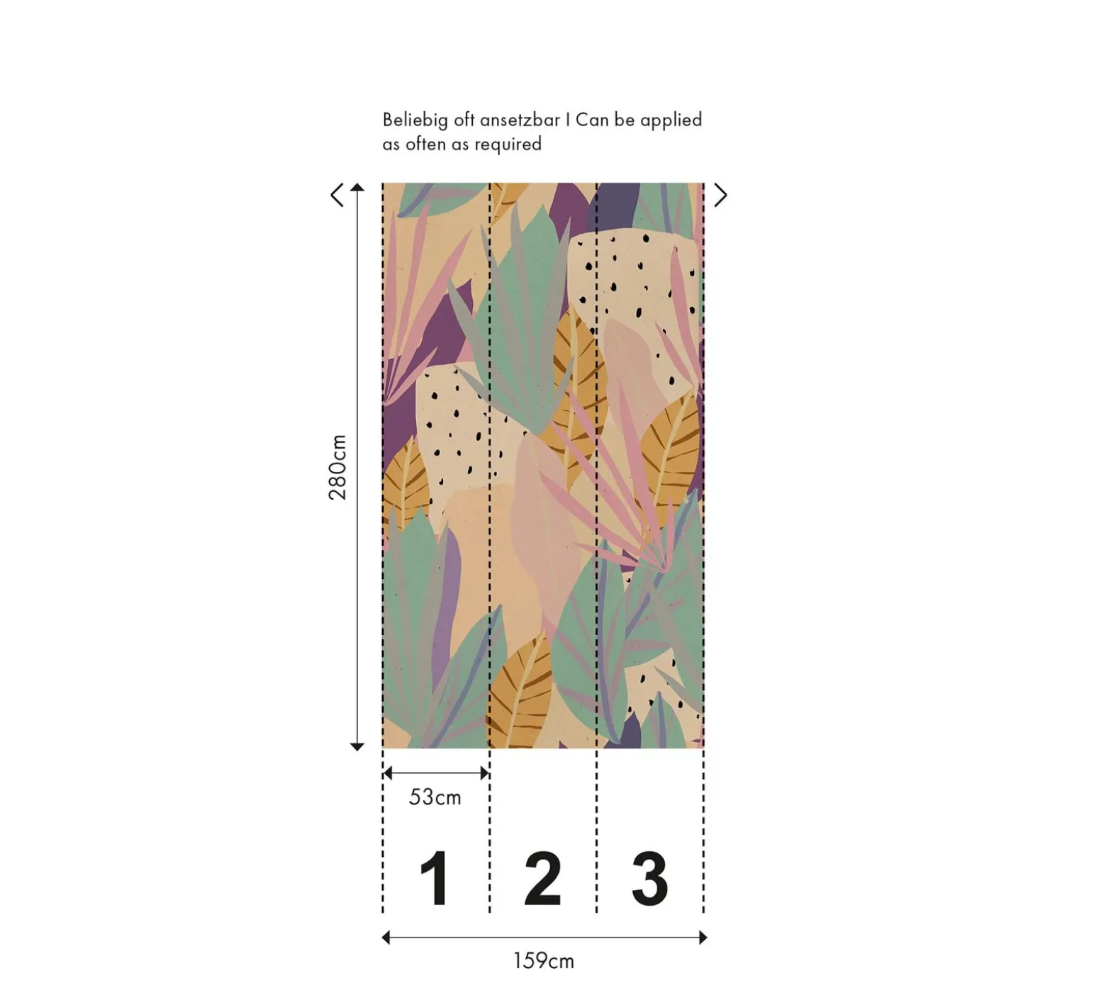 Fototapete Vlies Tropisch Abstrakt Beige Rosa 78208-2