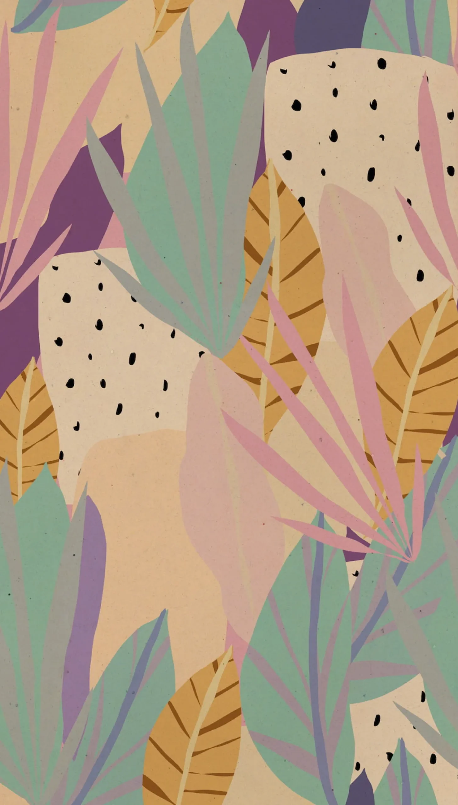 Fototapete Vlies Tropisch Abstrakt Beige Rosa 78208-2