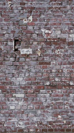 Fototapete Vlies Vintage Backstein-Mauer grau 38337-1