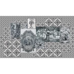 Fototapete Vlies Vintage Fliesen beige grau Premium
