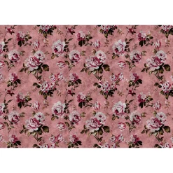 Fototapete Vlies Vintage Rosen rosa rot grün Premium