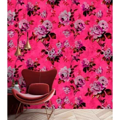Fototapete Vlies Vintage Rosen pink lila rot Premium