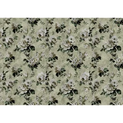 Fototapete Vlies Vintage Rosen grün grau Premium