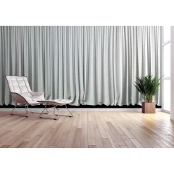 Fototapete Vlies Vorhang Stoff Optik grau