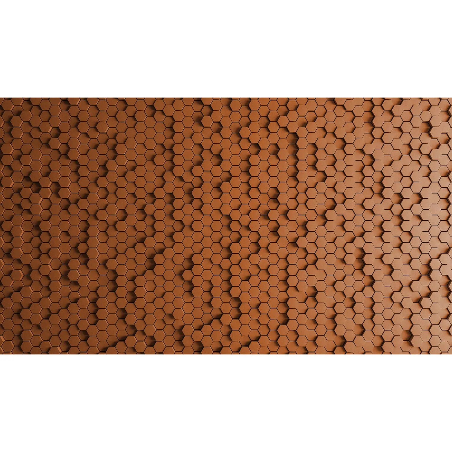 Fototapete Vlies Waben 3D Grafik kupfer Premium