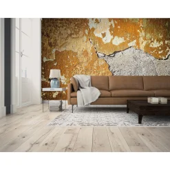 Fototapete Vlies Wand Mauer Verputzt braun grau